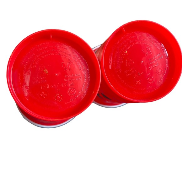 Starbucks 16oz Red Holiday 2022 Hot Cups Set of 2 w/ Lids - Picture 4 of 4